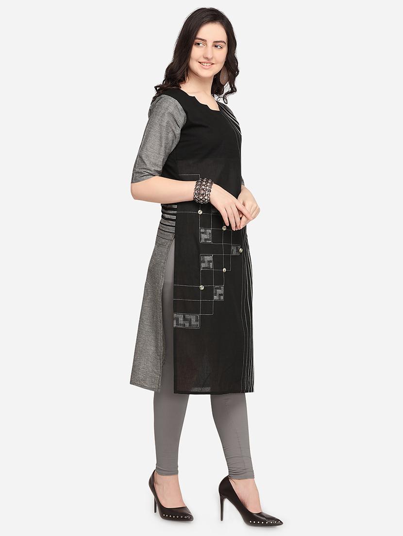 printed straight kurta - 15960937 - Zoom Image - 2