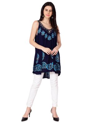 embroidered high low tunic - 15961267 - Standard Image - 4