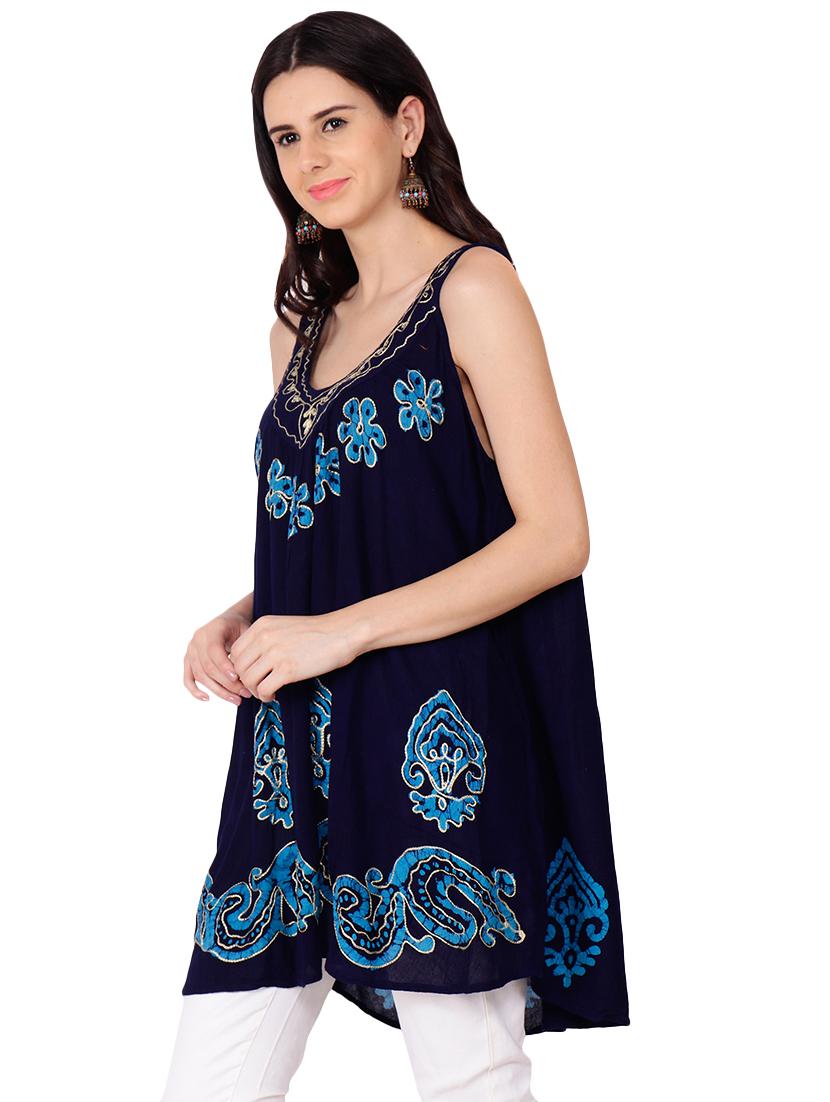 embroidered high low tunic - 15961267 - Zoom Image - 2
