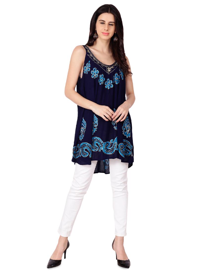 embroidered high low tunic - 15961267 - Zoom Image - 4