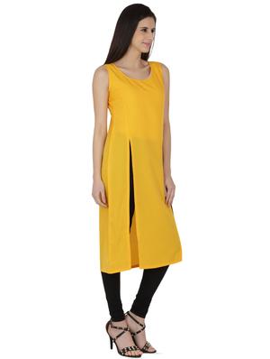 double slit straight kurta - 15961844 - Standard Image - 2