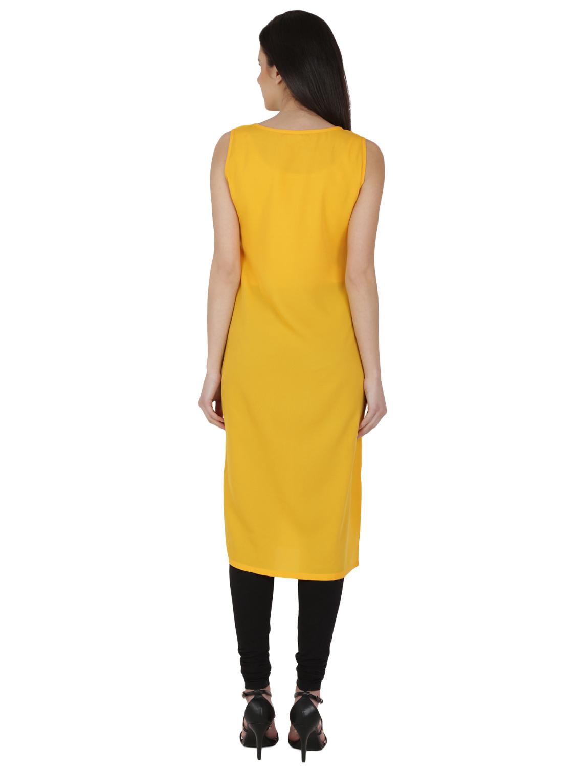 double slit straight kurta - 15961844 - Zoom Image - 3