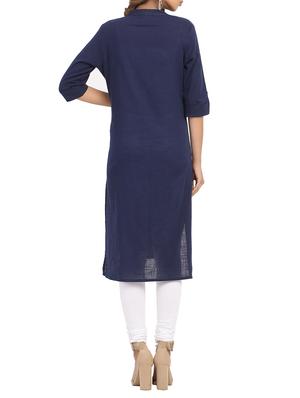 solid straight kurta - 15961852 - Standard Image - 3