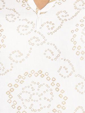 bandhani key hole straight kurta - 15961858 - Standard Image - 4
