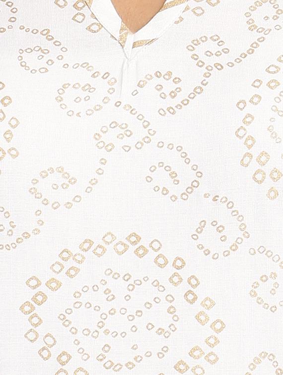 bandhani key hole straight kurta - 15961858 - Zoom Image - 4