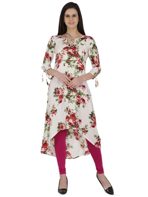 high low floral kurta - 15961863 - Standard Image - 1