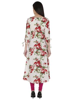 high low floral kurta - 15961863 - Standard Image - 3