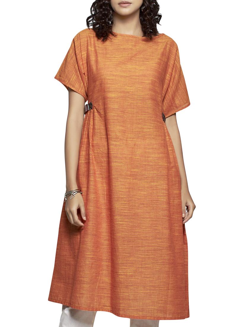 solid a-line kurta - 15962035 - Zoom Image - 1