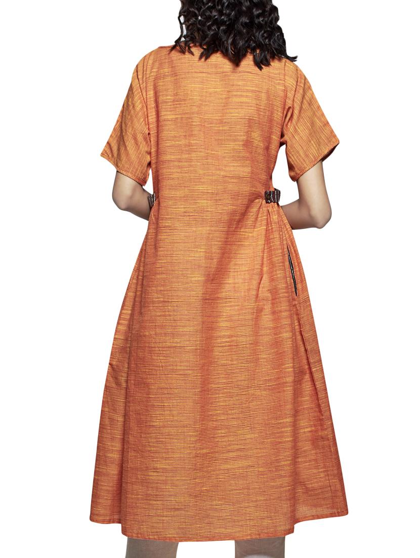 solid a-line kurta - 15962035 - Zoom Image - 3