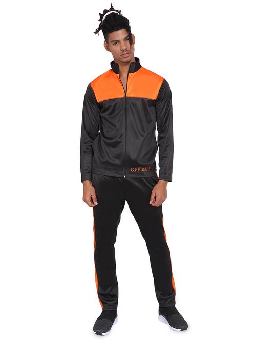 black color block track suit - 15962472 - Standard Image - 1