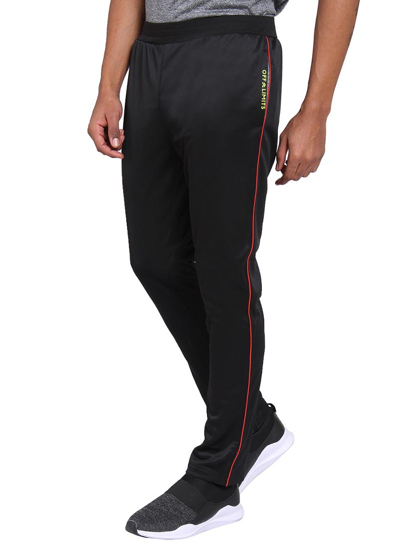 black polyester full length track pant - 15962487 - Zoom Image - 2