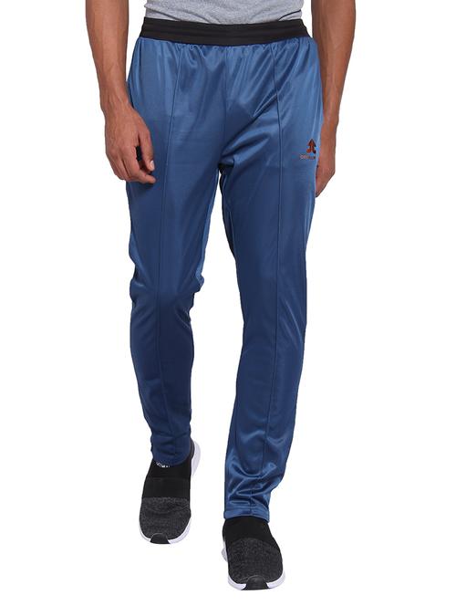 blue polyester full length track pant - 15962489 - Standard Image - 1