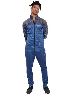blue polyester full length track pant - 15962489 - Standard Image - 4