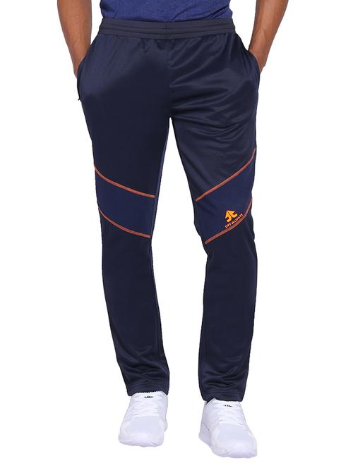 navy blue polyester full length track pant - 15962497 - Standard Image - 1