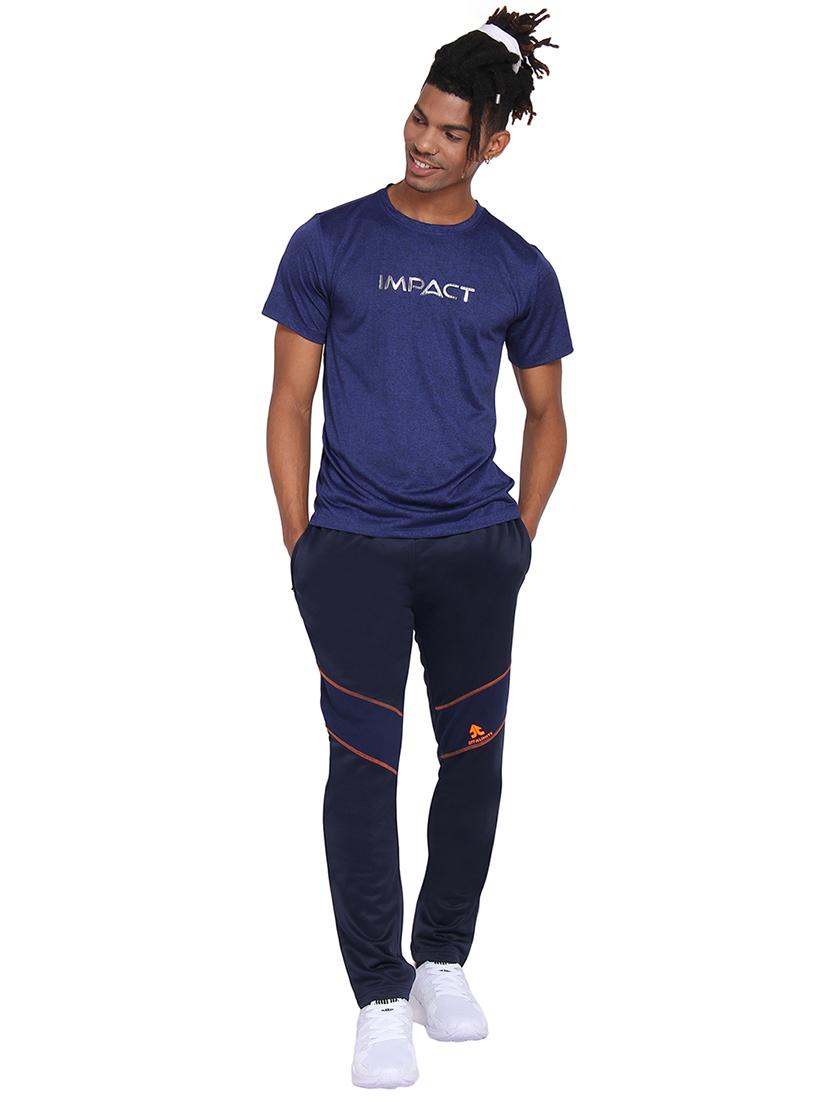 navy blue polyester full length track pant - 15962497 - Zoom Image - 4