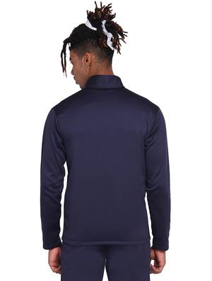 navy blue color block casual jacket - 15962518 - Standard Image - 3