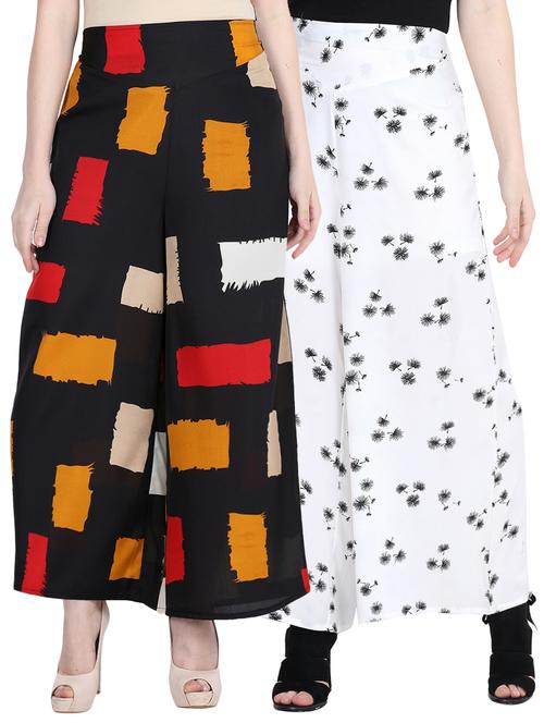 set of 2 flared palazzos - 15962580 - Very Small Image - 1