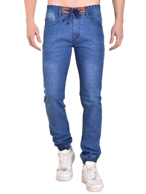 blue denim jogger - 15963528 - Standard Image - 1