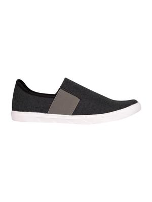 black canvas casual slip ons - 15963629 - Standard Image - 2