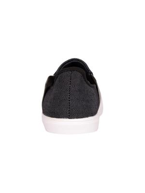 black canvas casual slip ons - 15963629 - Standard Image - 3