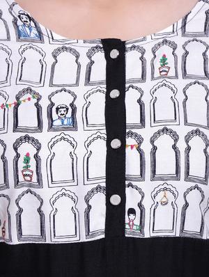 a-line printed kurta - 15963733 - Standard Image - 4