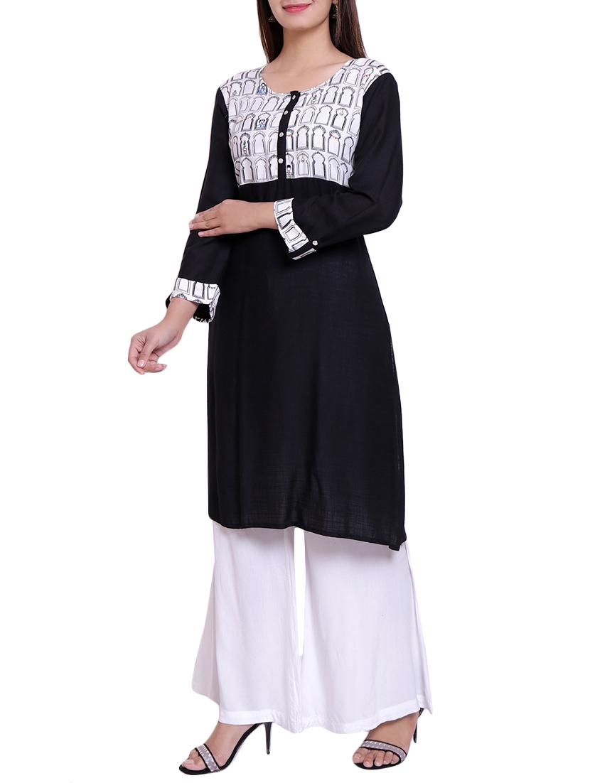 a-line printed kurta - 15963733 - Zoom Image - 2