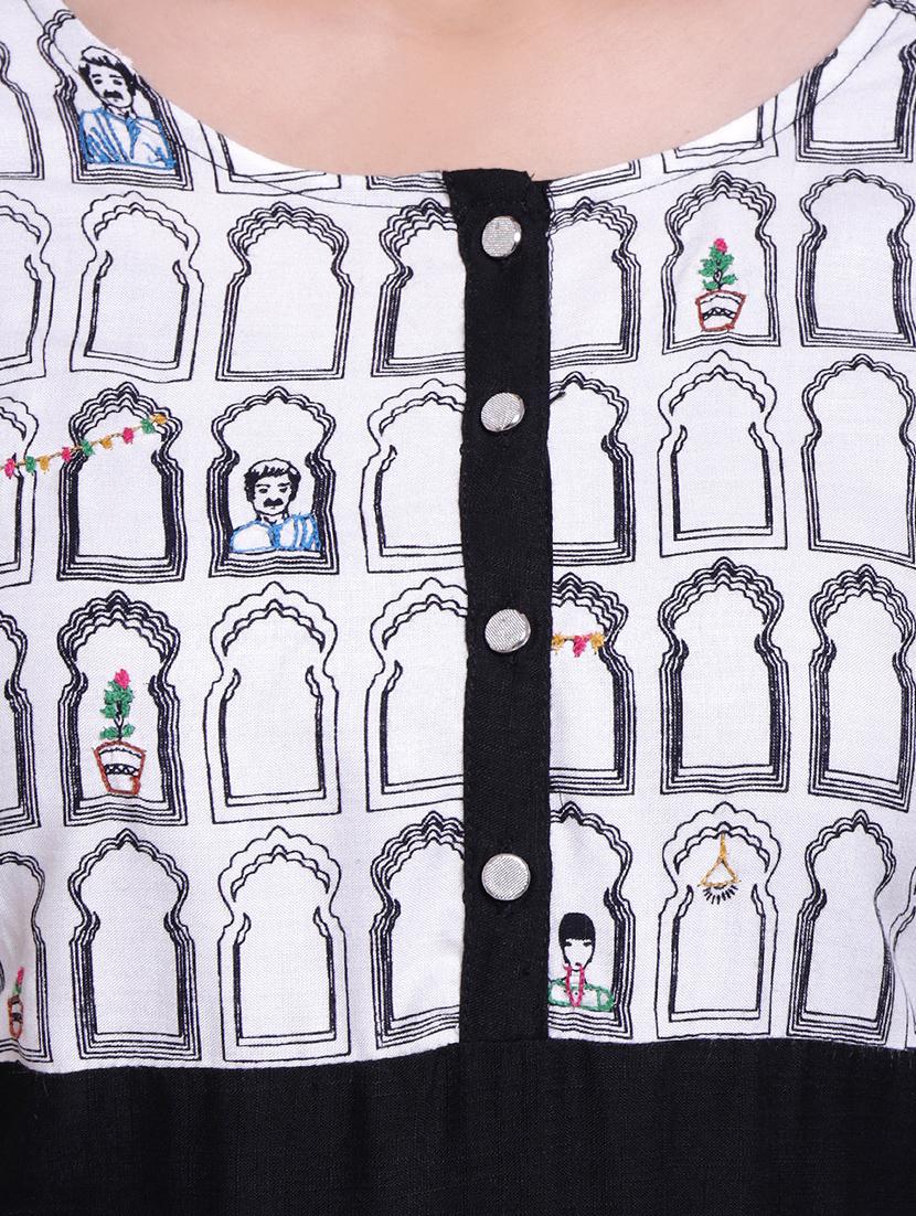 a-line printed kurta - 15963733 - Zoom Image - 4