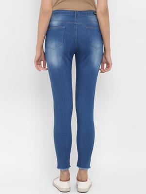 frayed hem distressed jeans - 15965025 - Standard Image - 3