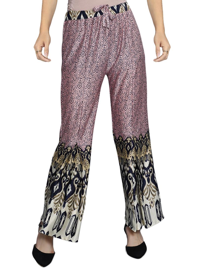 drawstring waist flared palazzo - 15965089 - Zoom Image - 1