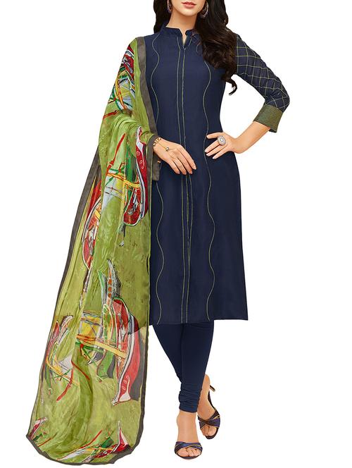 embroidered unstitched suit - 15965169 - Standard Image - 1