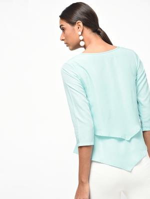 asymmetric hem layered top - 15965300 - Standard Image - 3