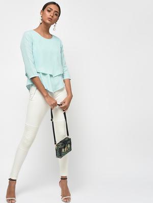 asymmetric hem layered top - 15965300 - Standard Image - 4