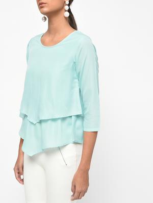 asymmetric hem layered top - 15965300 - Standard Image - 5