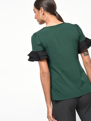 contrast detail layered top - 15965301 - Standard Image - 3