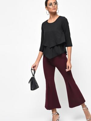 asymmetric hem layered top - 15965302 - Standard Image - 4