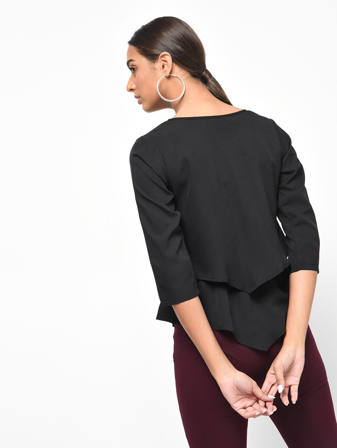 asymmetric hem layered top - 15965302 - Zoom Image - 3