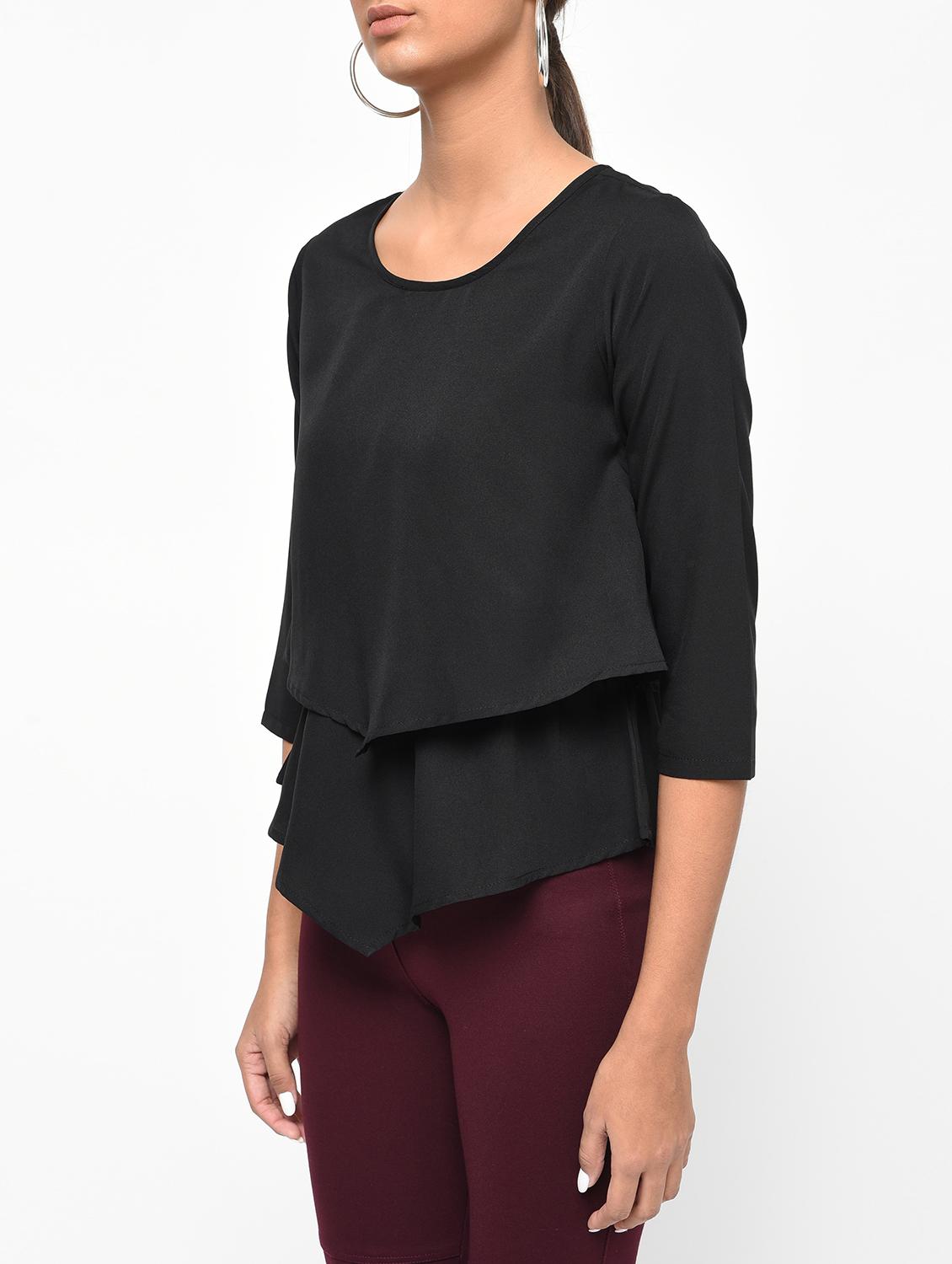 asymmetric hem layered top - 15965302 - Zoom Image - 5