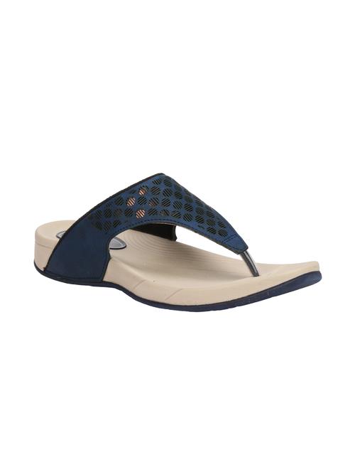 navy toe separator slippers - 15965357 - Standard Image - 1