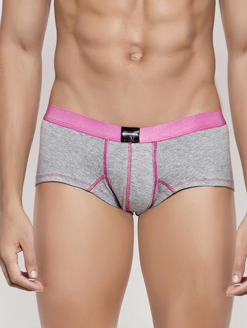 grey solid trunk briefs - 15965957 - Standard Image - 1