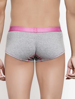 grey solid trunk briefs - 15965957 - Standard Image - 3