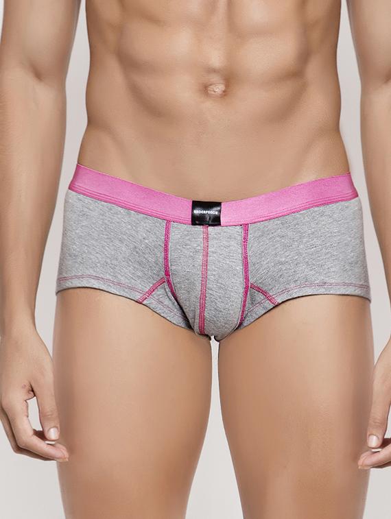 grey solid trunk briefs - 15965957 - Zoom Image - 1
