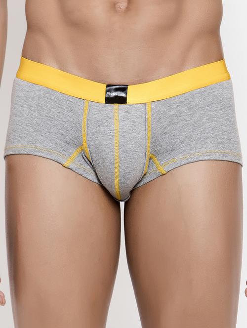 grey solid trunks brief - 15965958 - Standard Image - 1