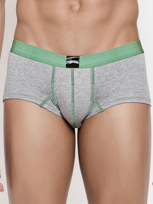 grey solid trunks brief - 15965959 - Standard Image - 1