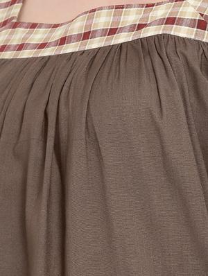 checkered paneled gathered top - 15966086 - Standard Image - 5