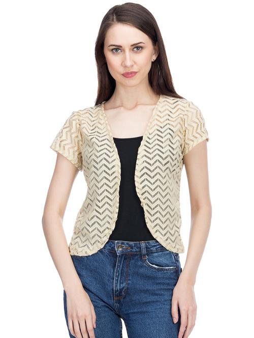 short sleeved laced shrug - 15966368 - Standard Image - 1