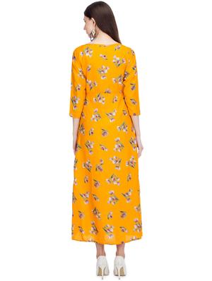 round neck floral a-line dress - 15966370 - Standard Image - 3