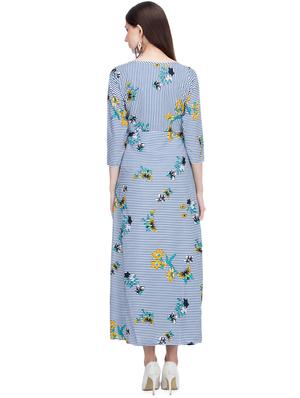 striped floral maxi dress - 15966372 - Standard Image - 3