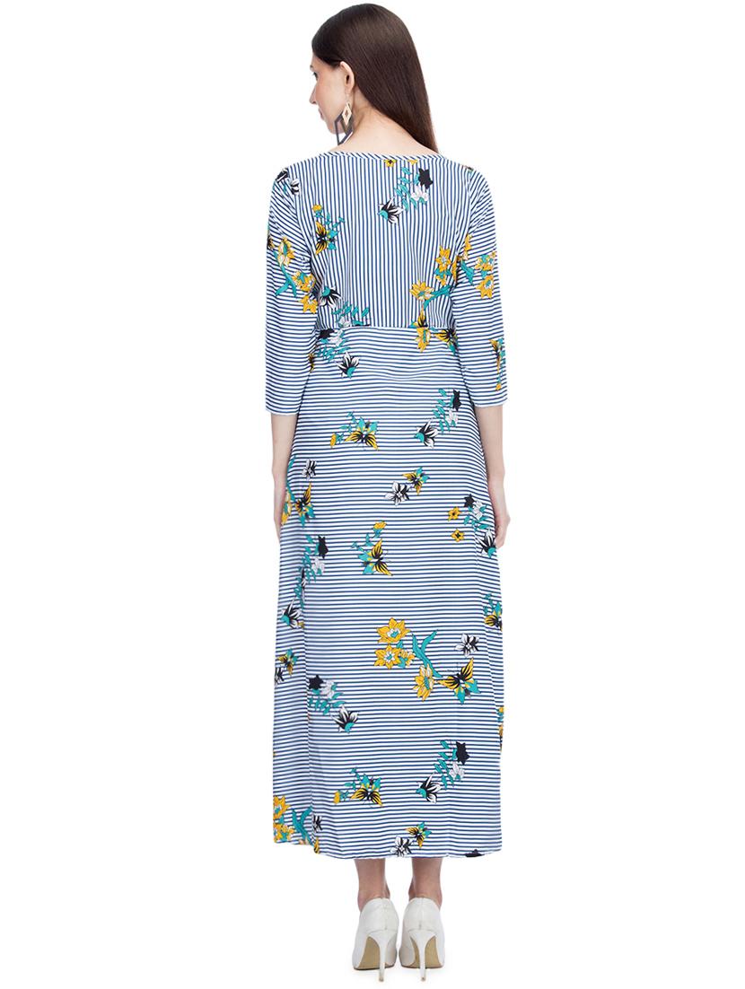 striped floral maxi dress - 15966372 - Zoom Image - 3
