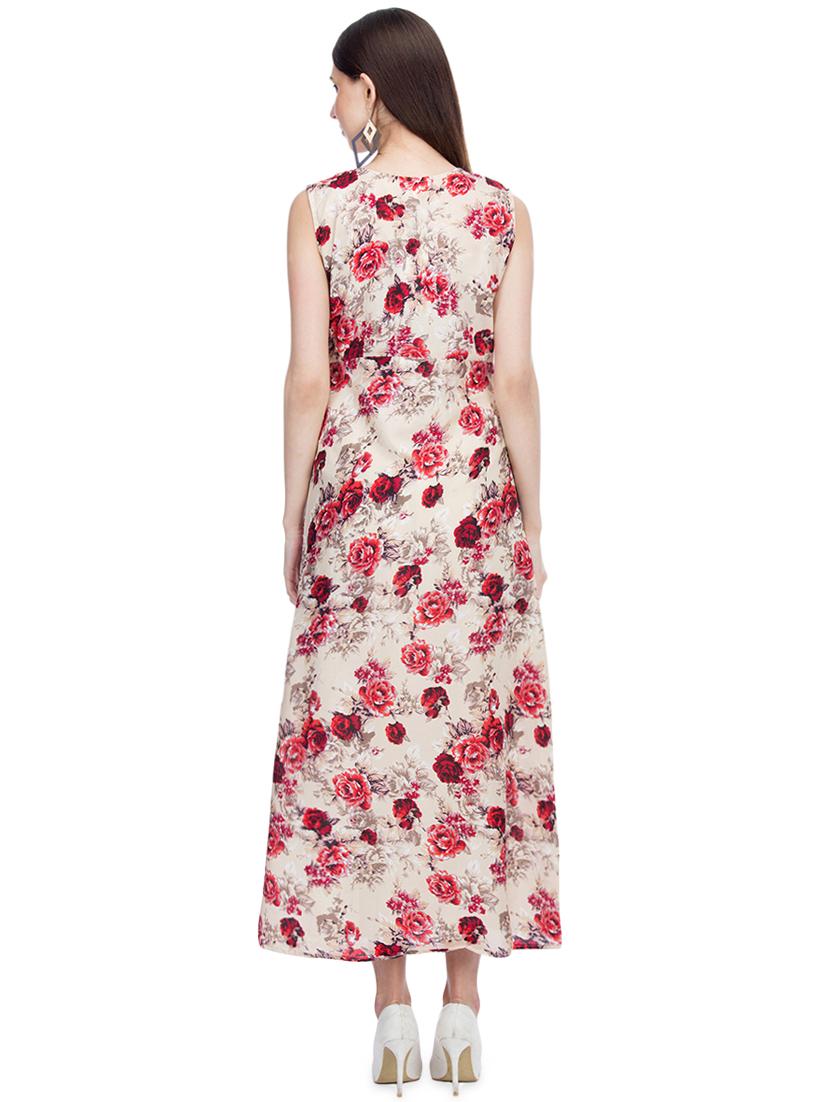 v-neck floral maxi dress - 15966375 - Zoom Image - 3
