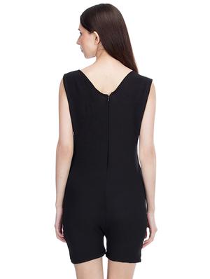 v-neck solid romper - 15966380 - Standard Image - 3